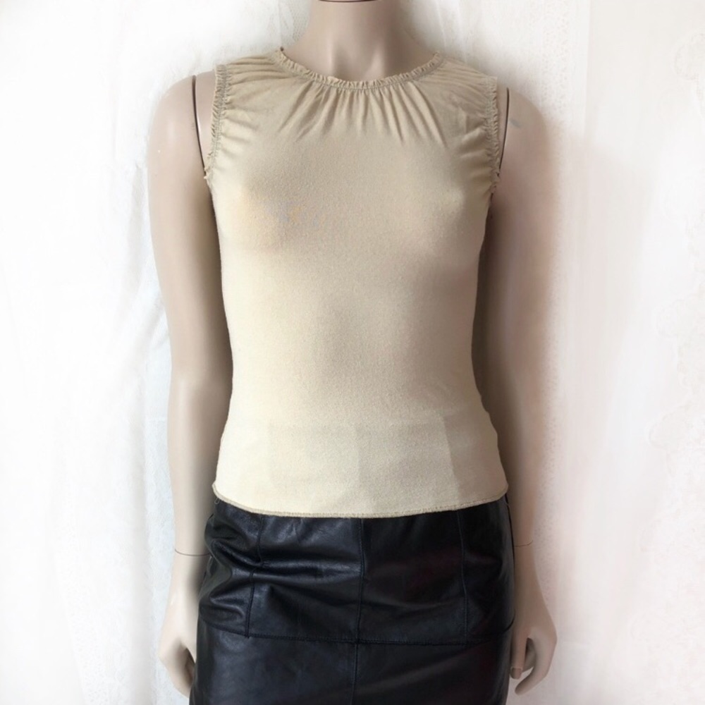 Anthropologie stretchy nude color top